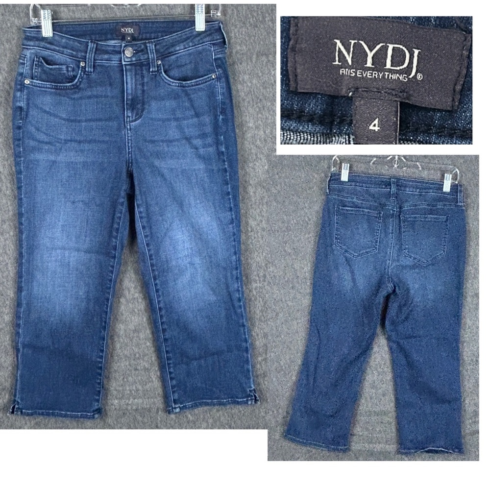 NYDJ Capris Lift Tuck Technology Medium Blue Wash Size 4, 26” waist